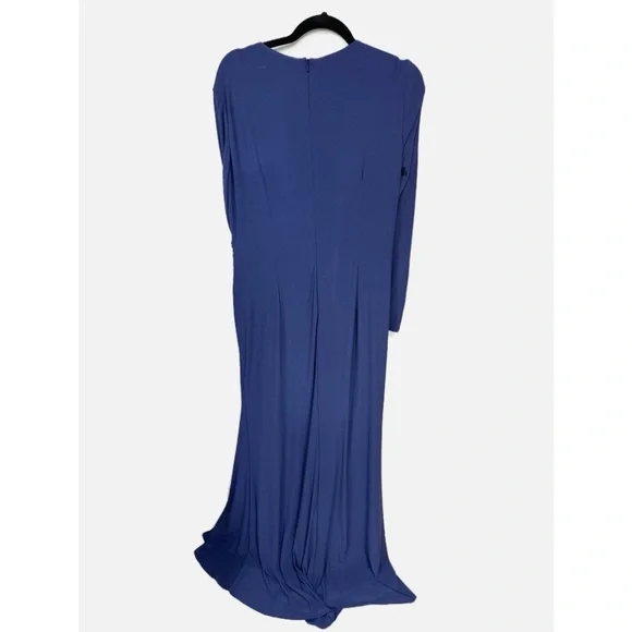 Mac Duggal Royal Blue Long Sleeve Wedding Dress